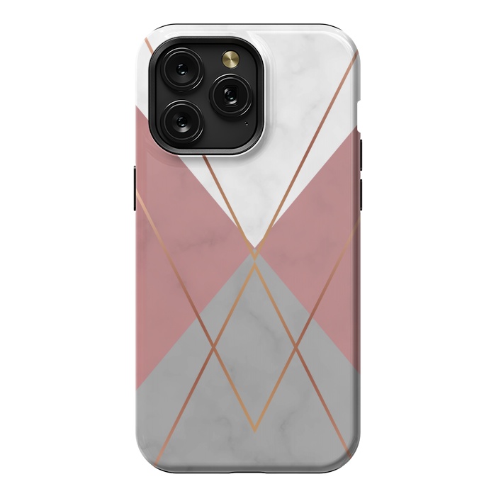 iPhone 15 Pro Max StrongFit Marble Geometric design II by ArtsCase