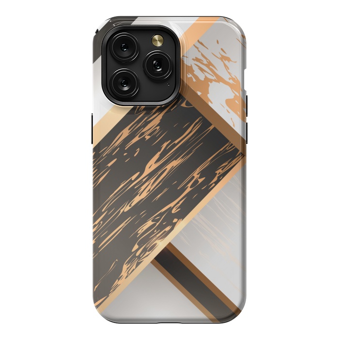 iPhone 15 Pro Max StrongFit Marble Geometric Design IV by ArtsCase
