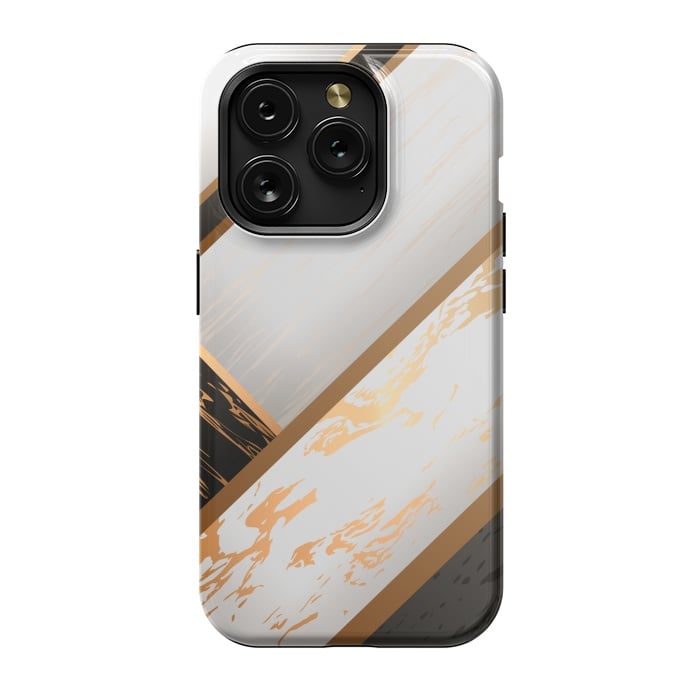 iPhone 15 Pro StrongFit Marble Geometric Design VII by ArtsCase