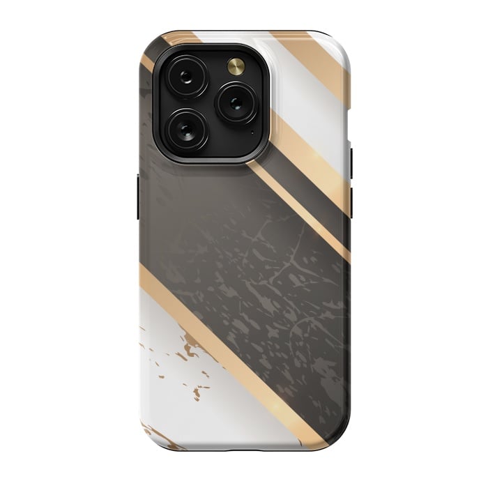iPhone 15 Pro StrongFit Marble Geometric Design VIII by ArtsCase