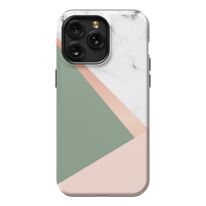 iPhone 15 Pro Max StrongFit Marble geometric design with triangular image by ArtsCase