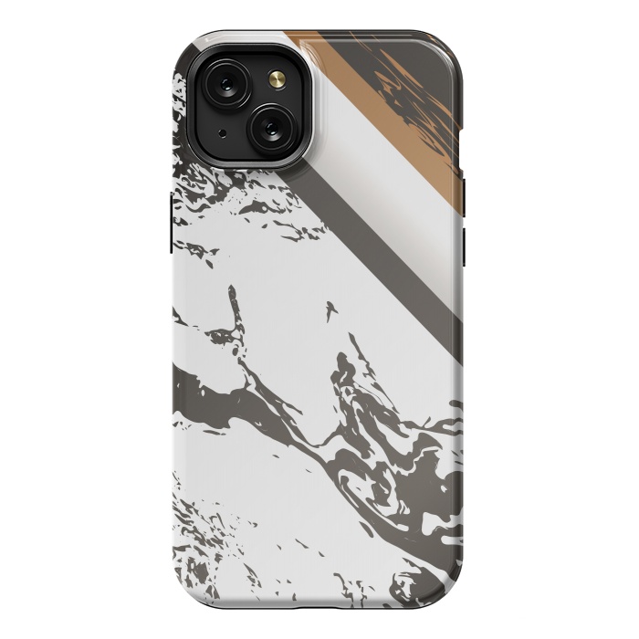iPhone 15 Plus StrongFit Marble with cubes and geometric figures by ArtsCase