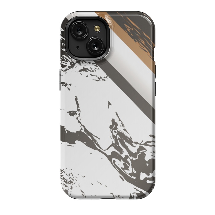 iPhone 15 StrongFit Marble with cubes and geometric figures by ArtsCase