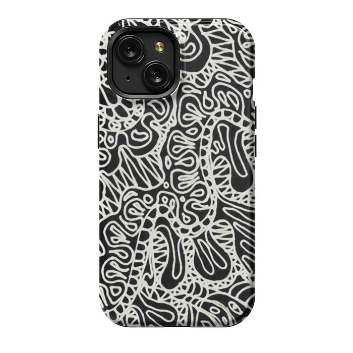 iPhone 15 StrongFit Doodle Ethnic Style G361 by Medusa GraphicArt