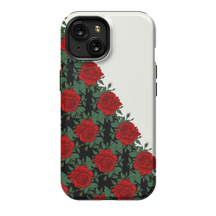 iPhone 15 StrongFit Red roses pattern by Jms