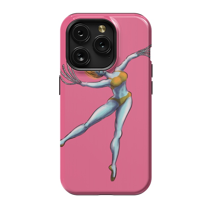 iPhone 15 Pro StrongFit Weird Dancer Girl With Saw Hands by Boriana Giormova