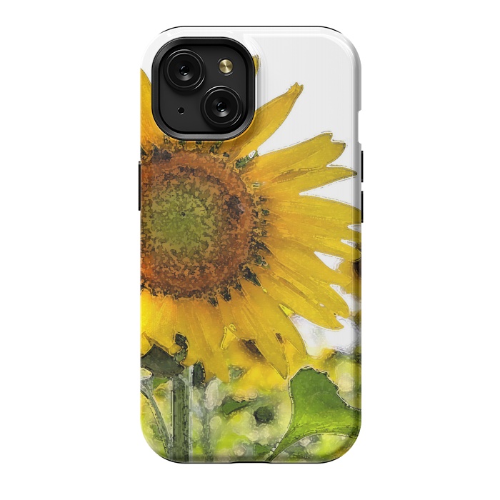 iPhone 15 StrongFit Sunflowers by Allgirls Studio
