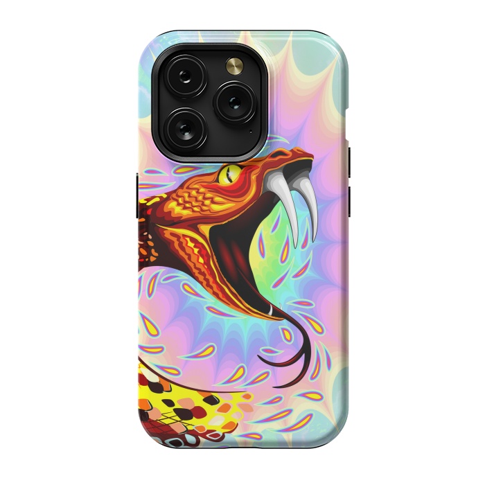 iPhone 15 Pro StrongFit Snake Attack Psychedelic Art by BluedarkArt