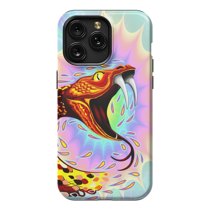 iPhone 15 Pro Max StrongFit Snake Attack Psychedelic Art by BluedarkArt