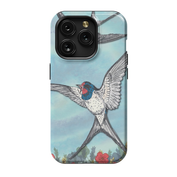 iPhone 15 Pro StrongFit Summer Swallows by Lotti Brown