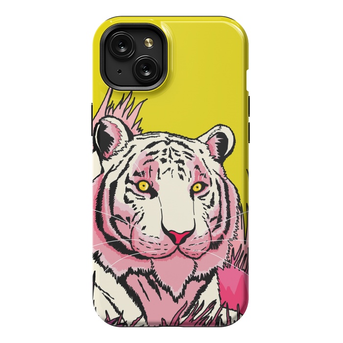 iPhone 15 Plus StrongFit The pink tone tiger by Steve Wade (Swade)