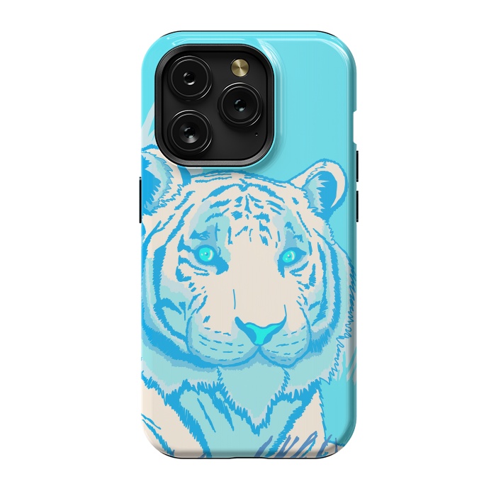 iPhone 15 Pro StrongFit The blue tiger by Steve Wade (Swade)