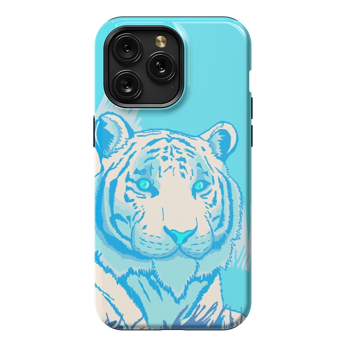 iPhone 15 Pro Max StrongFit The blue tiger by Steve Wade (Swade)