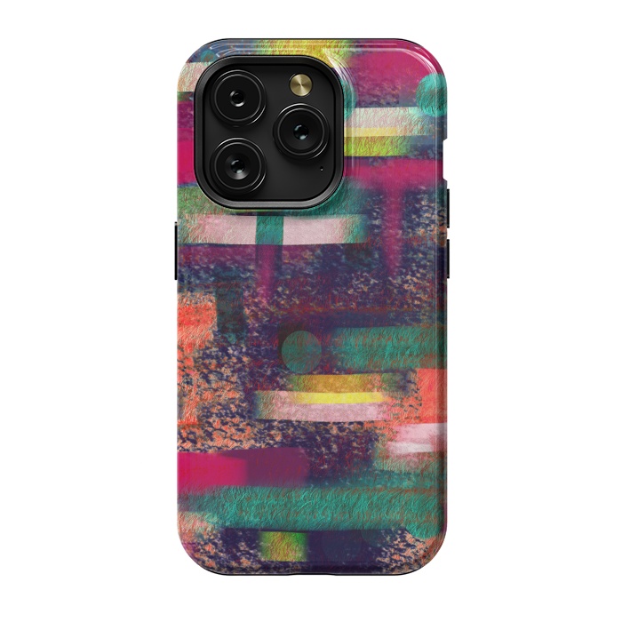 iPhone 15 Pro StrongFit Abstract art colourful design multicolor by Josie