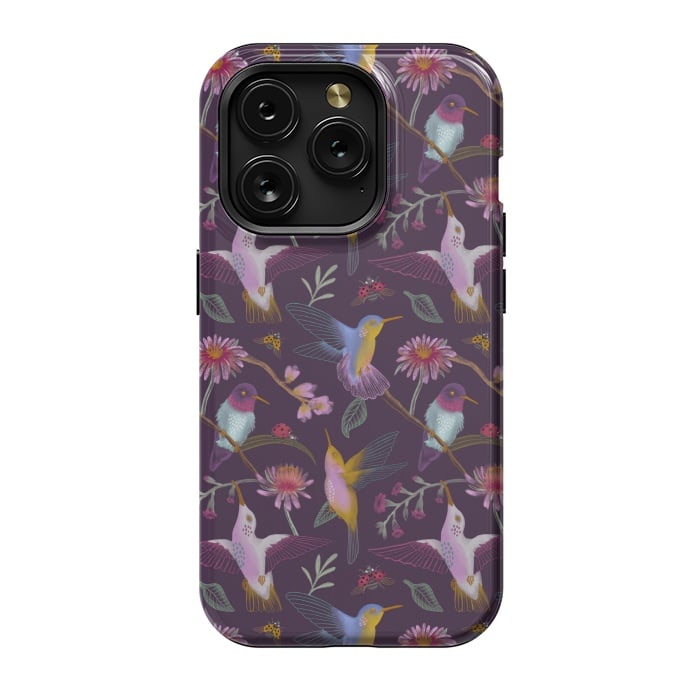 iPhone 15 Pro StrongFit Hummingbirds by Tishya Oedit