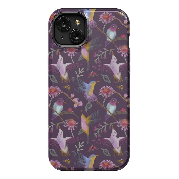 iPhone 15 Plus StrongFit Hummingbirds by Tishya Oedit