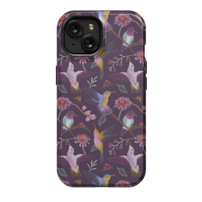 iPhone 15 StrongFit Hummingbirds by Tishya Oedit