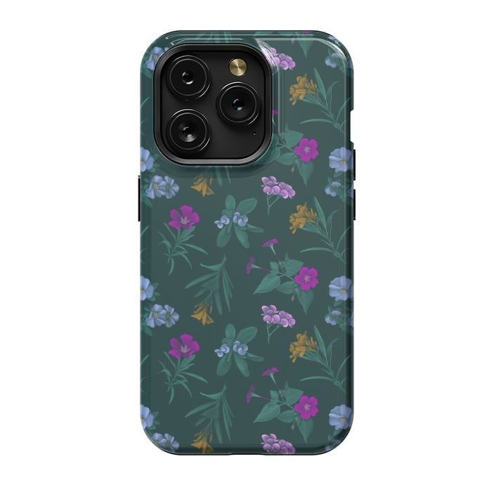 iPhone 15 Pro StrongFit Tropical Flowers by Tishya Oedit