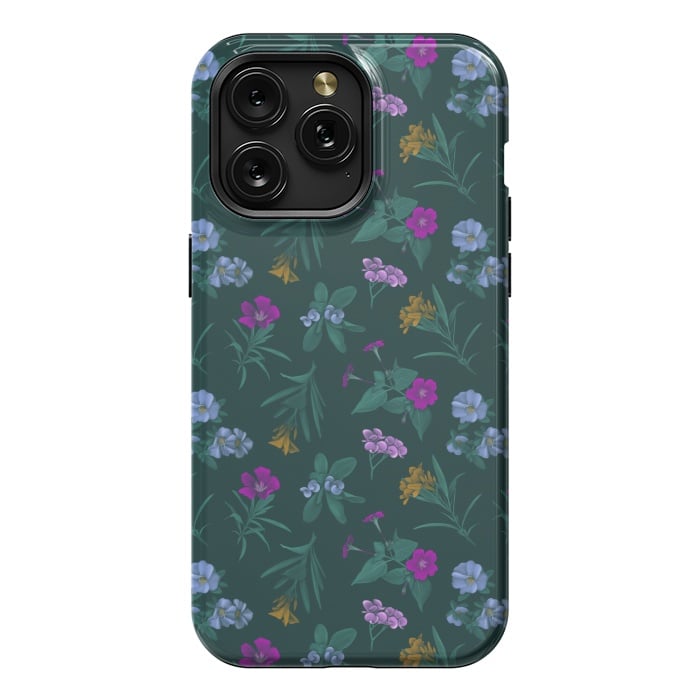 iPhone 15 Pro Max StrongFit Tropical Flowers by Tishya Oedit