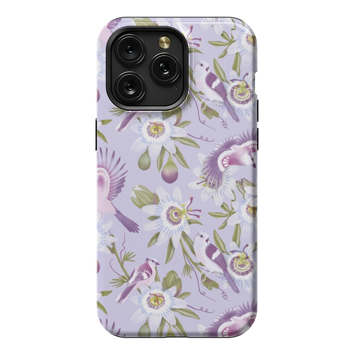 iPhone 15 Pro Max StrongFit Passion Flowers by Tishya Oedit