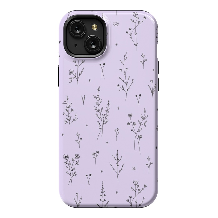 iPhone 15 Plus StrongFit Magic Wildflowers by Anis Illustration