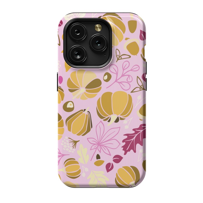 iPhone 15 Pro StrongFit Fall Fruits in Pink and Orange by Paula Ohreen