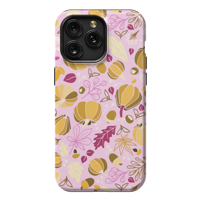 iPhone 15 Pro Max StrongFit Fall Fruits in Pink and Orange by Paula Ohreen