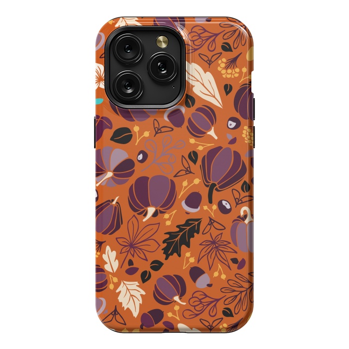iPhone 15 Pro Max StrongFit Fall Fruits in Orange and Purple by Paula Ohreen