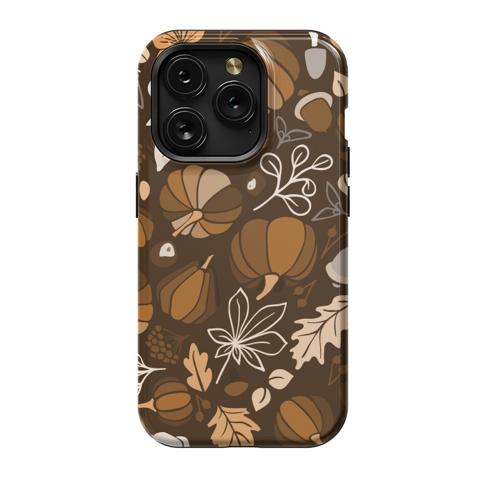 iPhone 15 Pro StrongFit Fall Fruits in Brown and Beige by Paula Ohreen