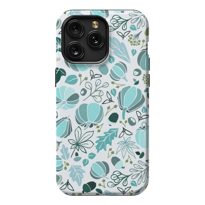 iPhone 15 Pro Max StrongFit Fall Fruits in Blue and Green by Paula Ohreen