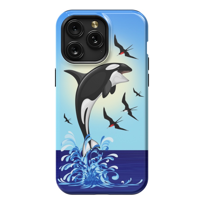 iPhone 15 Pro Max StrongFit Orca Killer Whale jumping out of Ocean by BluedarkArt