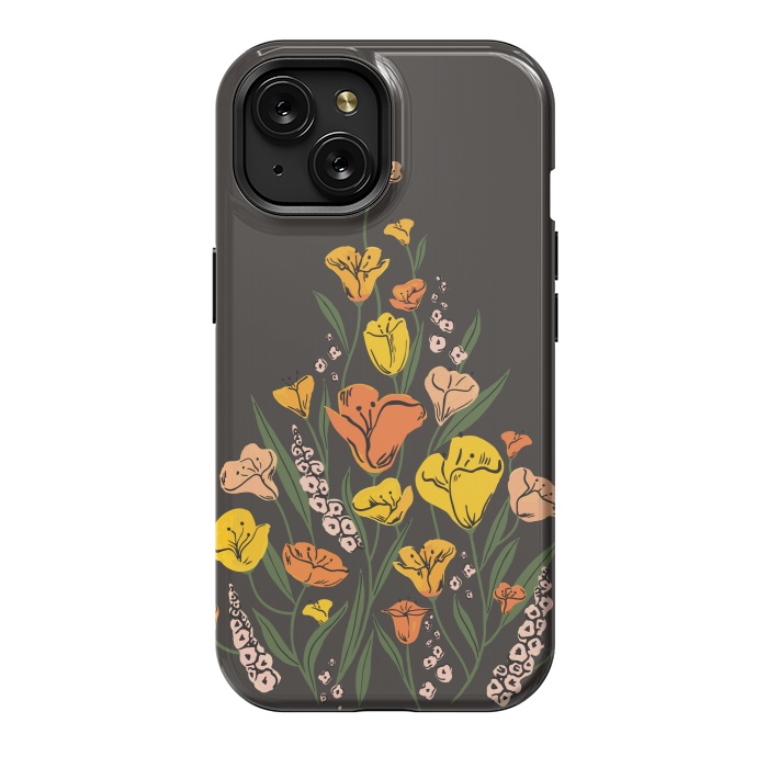 iPhone 15 StrongFit Wild Poppies by Melissa Lee