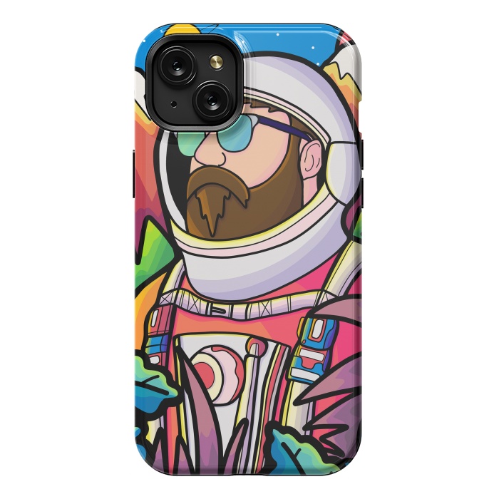 iPhone 15 Plus StrongFit The astronaut explorer by Steve Wade (Swade)
