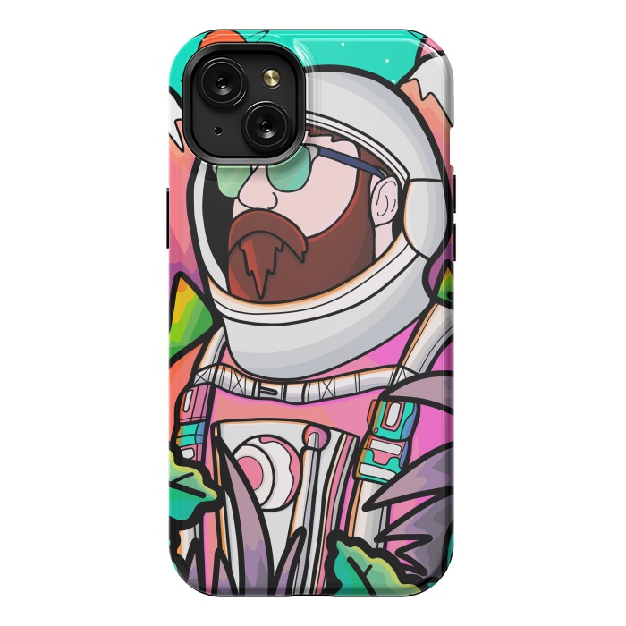 iPhone 15 Plus StrongFit Pastel astronaut by Steve Wade (Swade)