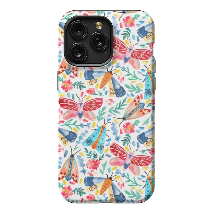 iPhone 15 Pro Max StrongFit Moth Confetti by Tangerine-Tane