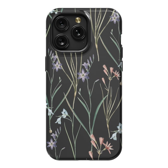 iPhone 15 Pro Max StrongFit Dainty Floral Darkness by Zala Farah
