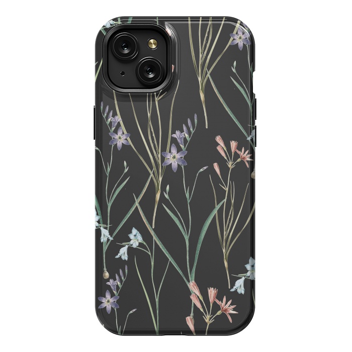 iPhone 15 Plus StrongFit Dainty Floral Darkness by Zala Farah