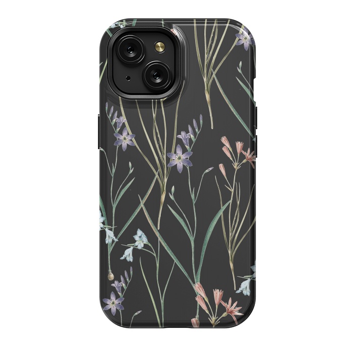 iPhone 15 StrongFit Dainty Floral Darkness by Zala Farah