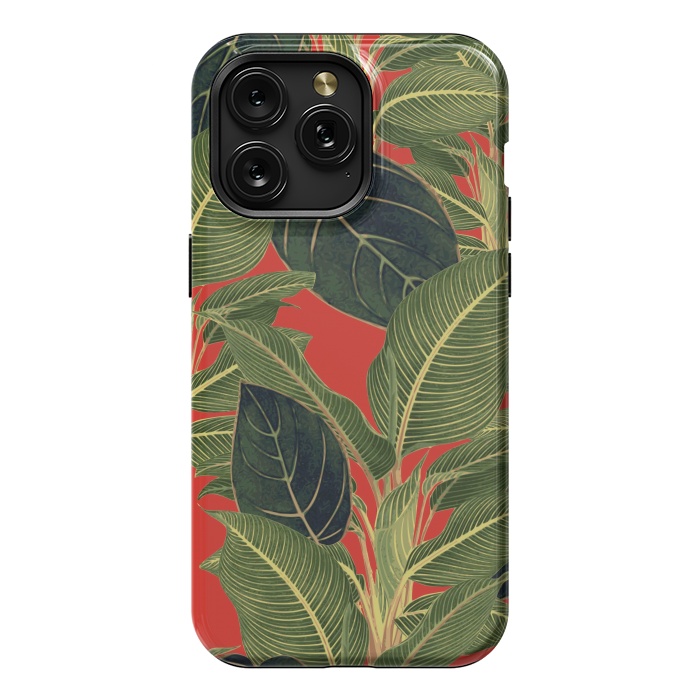 iPhone 15 Pro Max StrongFit Red Tropic Bloom by Zala Farah