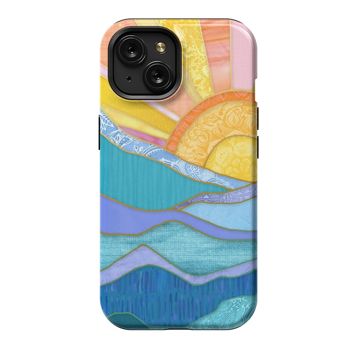 iPhone 15 StrongFit Sweet Sunset by Micklyn Le Feuvre