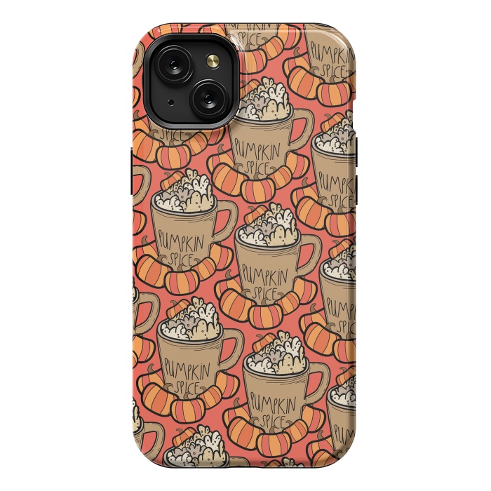 iPhone 15 Plus StrongFit Pattern pumpkin spice by Steve Wade (Swade)