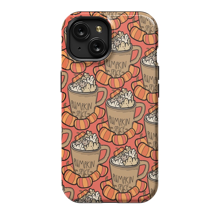 iPhone 15 StrongFit Pattern pumpkin spice by Steve Wade (Swade)