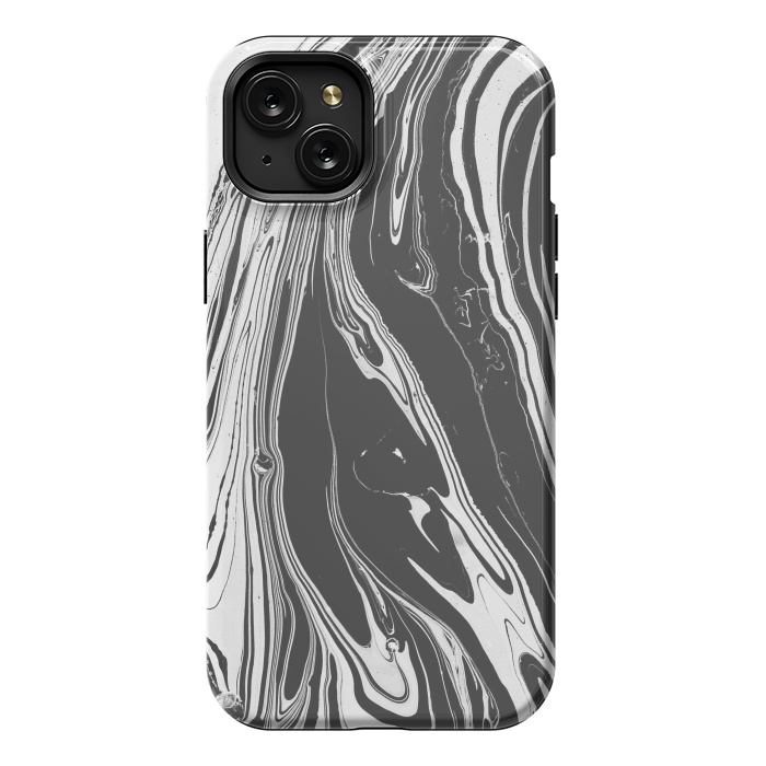 iPhone 15 Plus StrongFit bw marble x by haroulita