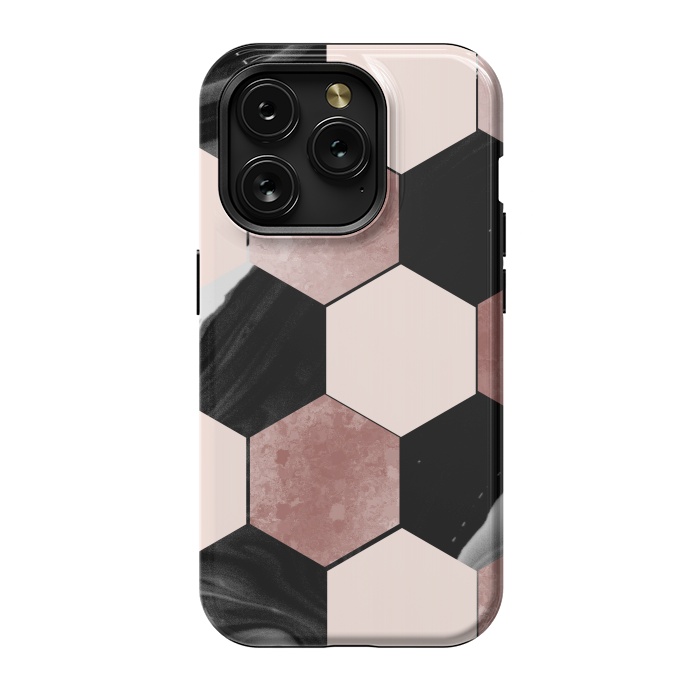 iPhone 15 Pro StrongFit geometrical marble by haroulita