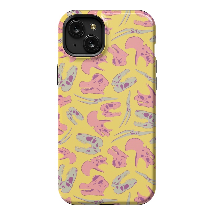 iPhone 15 Plus StrongFit Skull Roll - Yellow by Melissa Lee