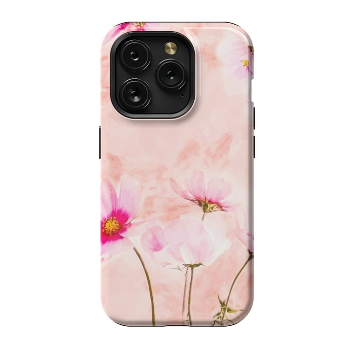 iPhone 15 Pro StrongFit Pink Spring Flower by Creativeaxle