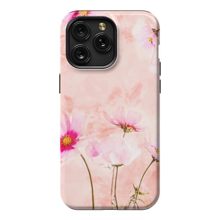 iPhone 15 Pro Max StrongFit Pink Spring Flower by Creativeaxle