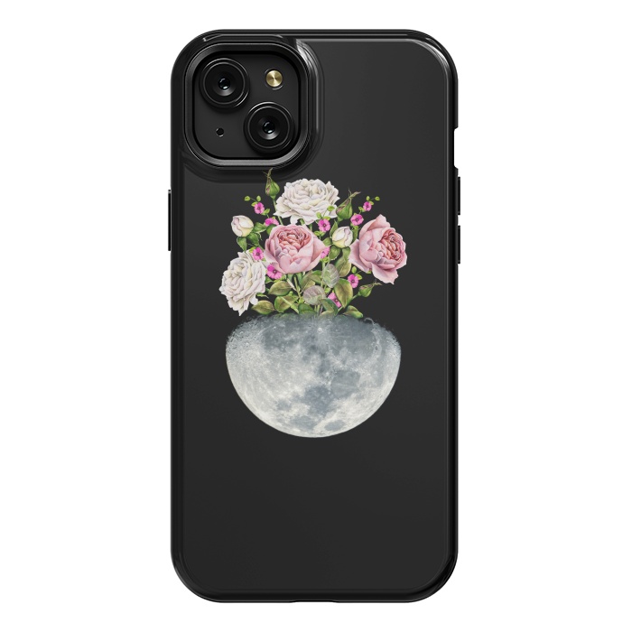 iPhone 15 Plus StrongFit Moon Flower Pot by Creativeaxle