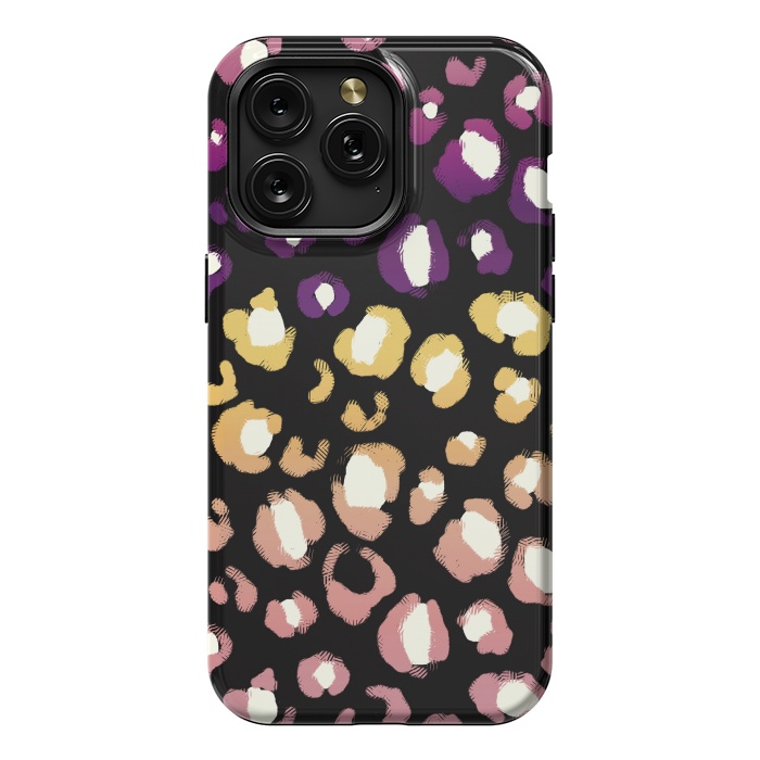 iPhone 15 Pro Max StrongFit Gradient graphic leopard print by Oana 
