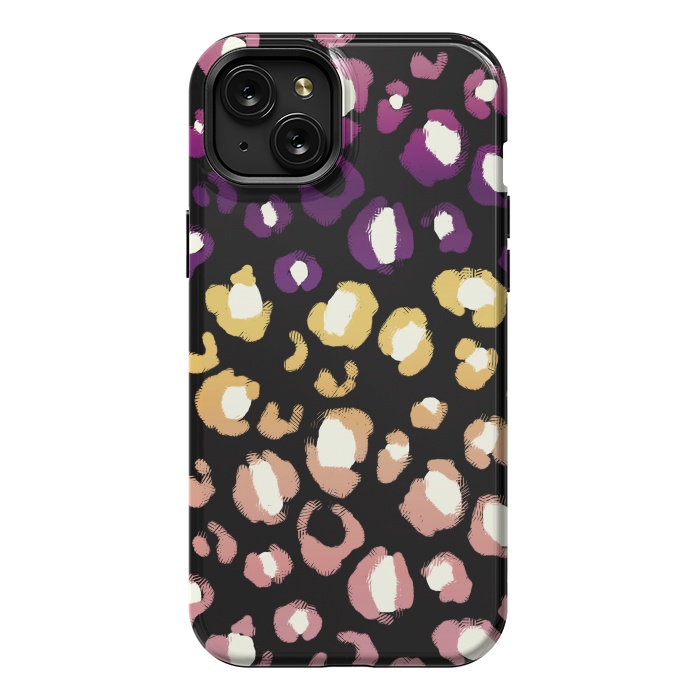 iPhone 15 Plus StrongFit Gradient graphic leopard print by Oana 